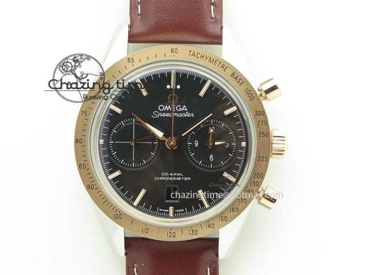 0508 Chic Planet Ocean Master Chrono 45mm SS OM 1:1 Best Edition Blue Dial On Blue Rubber Strap A 8172